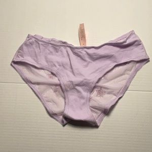 B37 Victoria’s Secret Lavender Panties Sequin Stars sheer back Size Small